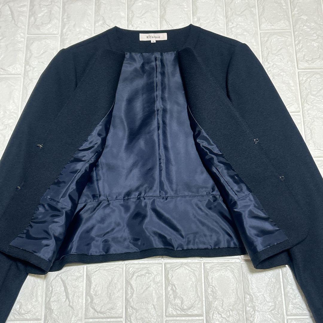 希少サイズ13XL東京ソワールRifanneリファンネ フォーマル３点セット 紺