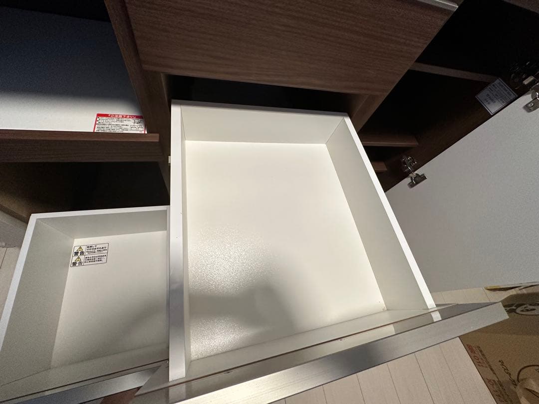 カップボード　ニトリ　食器棚　リガーレ　幅121㎝上下まとめ売り　ソフトクローズ