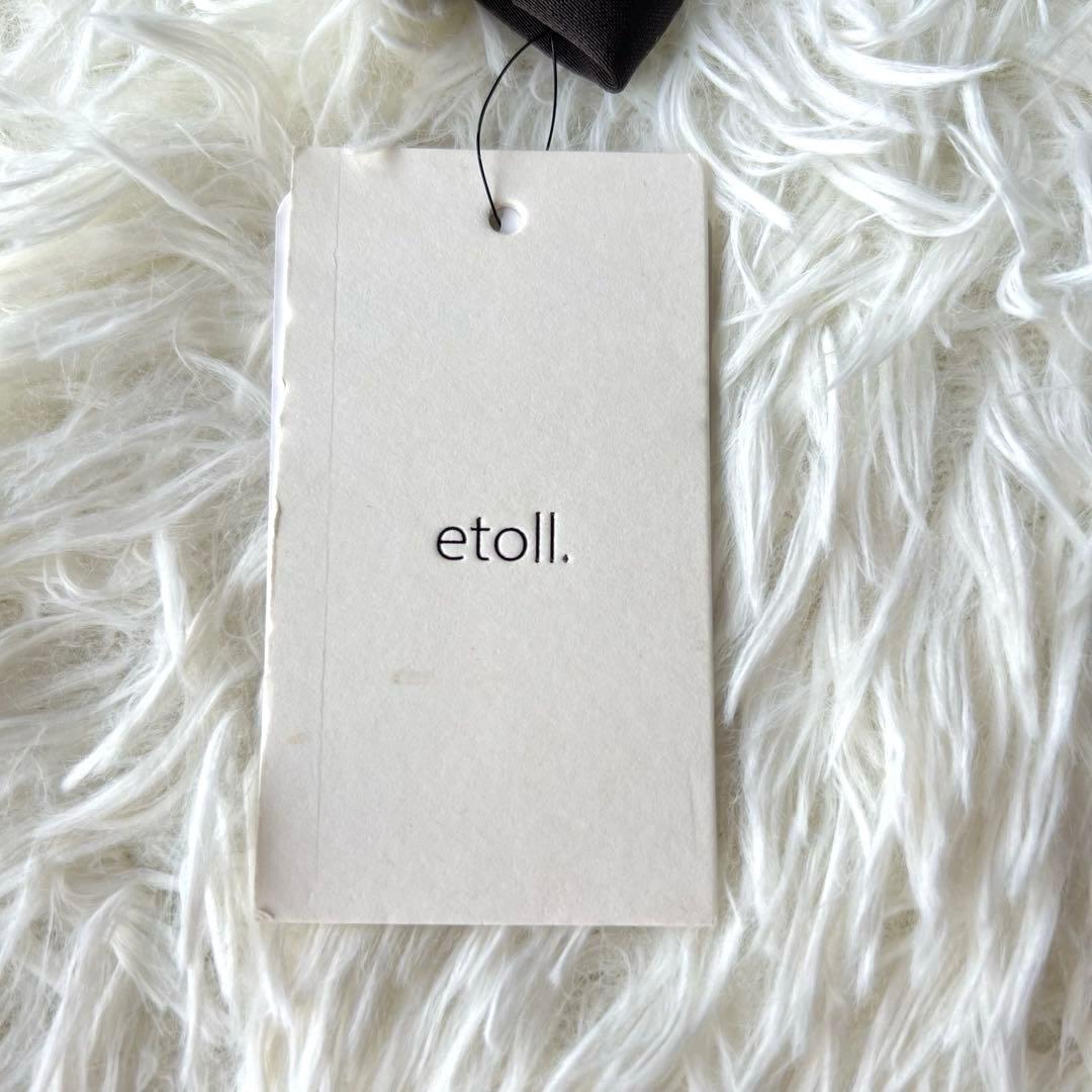 【新品】etoll. エトル　グラデーション刺繍レースフレアドレス　ブラウン