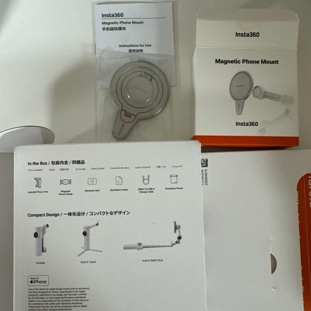 【美品】Insta360 Flow2 pro マグネティックマウント付