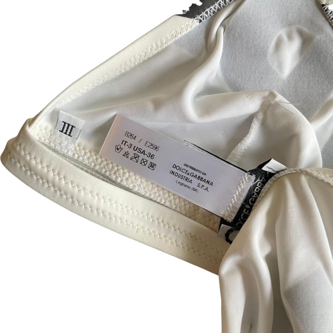 【新品未使用】ドルチェ&ガッバーナ トライアングルビキニ レディース水着 白×黒