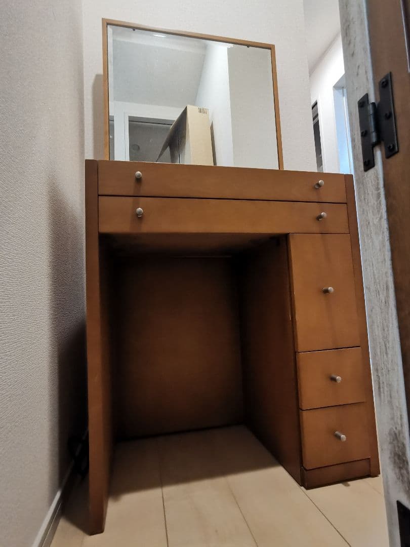 [再値下げ 最終価格] ナチュラルウッド ドレッサー・鏡台