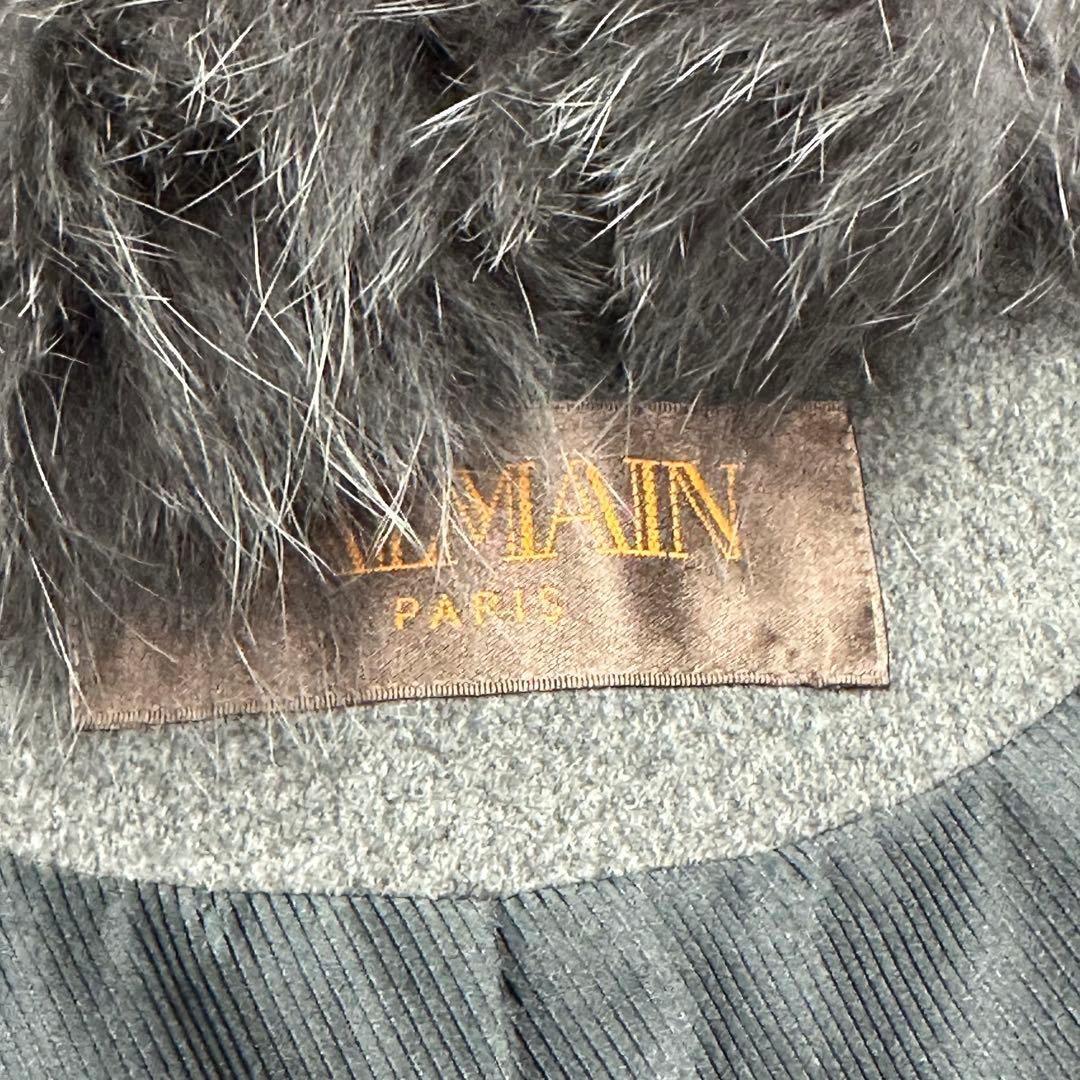 極美品♡カシミヤ　バルマン　3wayケープポンチョ　フォックスファー　グレー