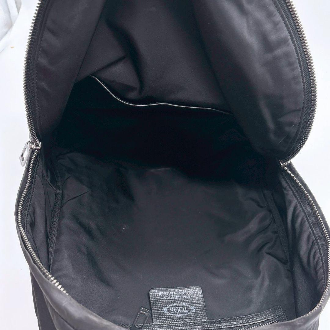 高級✨TOD'S トッズ リュック バックパック ロゴ ナイロン×レザー A4可