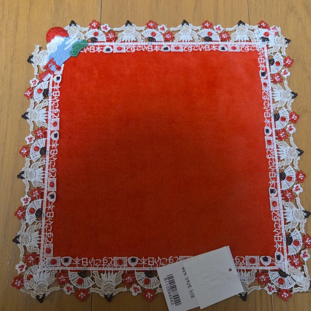 ◎新品◎近沢レース和ハンカチどすこい日本富士山お寿司折鶴おにぎり茶道6枚セット