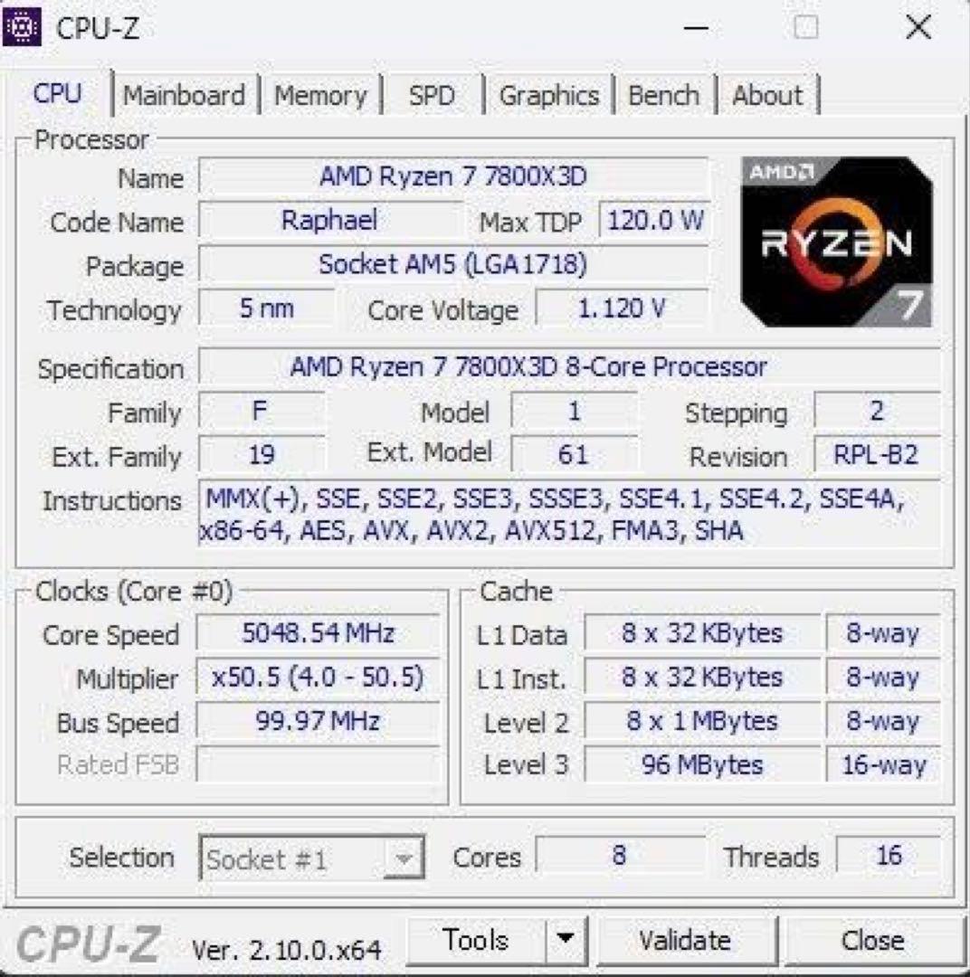 ◆動作確認済新品◆ AMD Ryzen 7 7800X3D