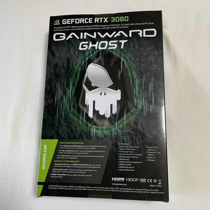 グラフィックボード・グラボ・ビデオカード Gainward GeForce RTX3060 Ghost 12g GDDR6