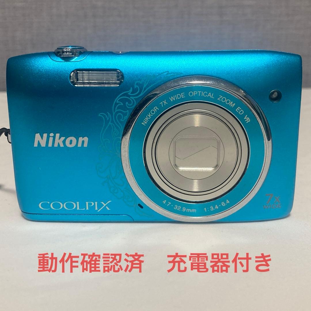 動作品 ニコン クールピックス S3500 Nikon COOLPIX 充電器付