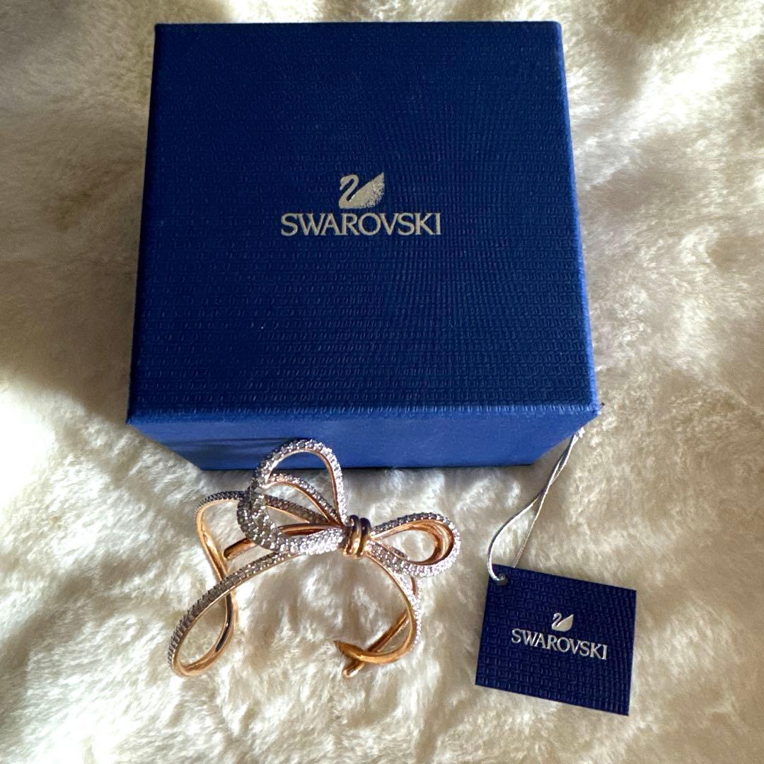 SWAROVSKI スワロフスキー リボン バングル♡