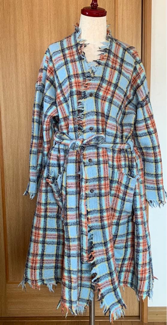 45Rインドメリノ縮絨ロングカシュクール 45rpm