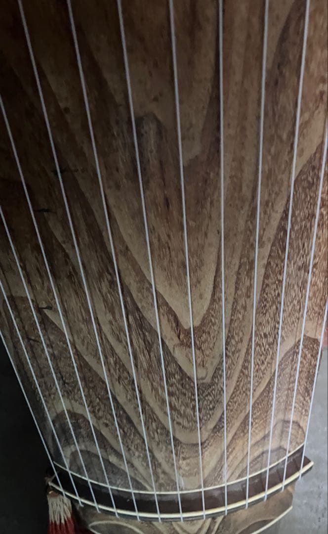 お筝 13弦 並甲 すだれ彫り 甲に傷少ない