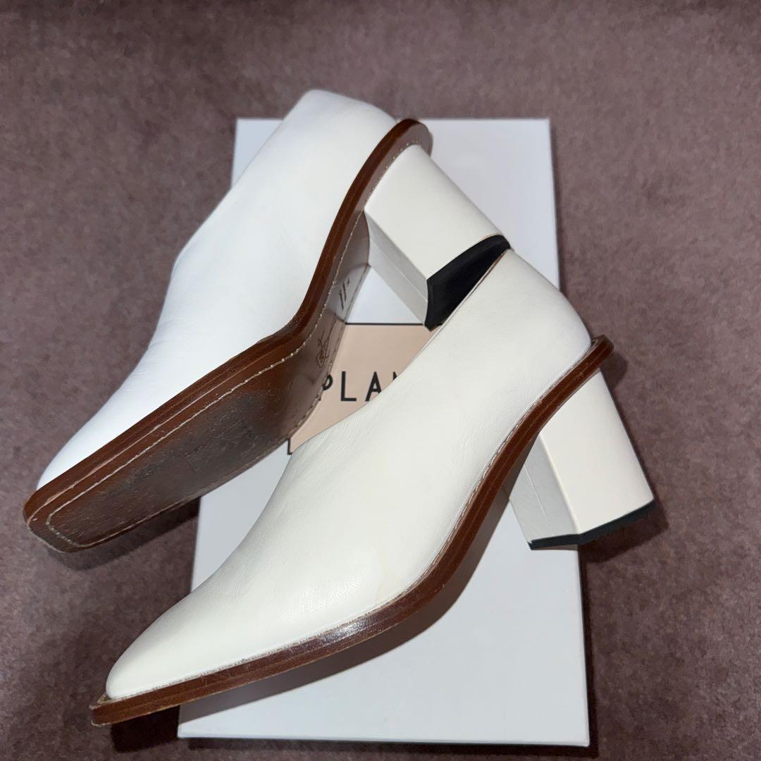 プランシー PLAN C 白レザーヒールシューズ　marni