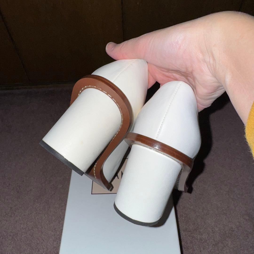 プランシー PLAN C 白レザーヒールシューズ　marni