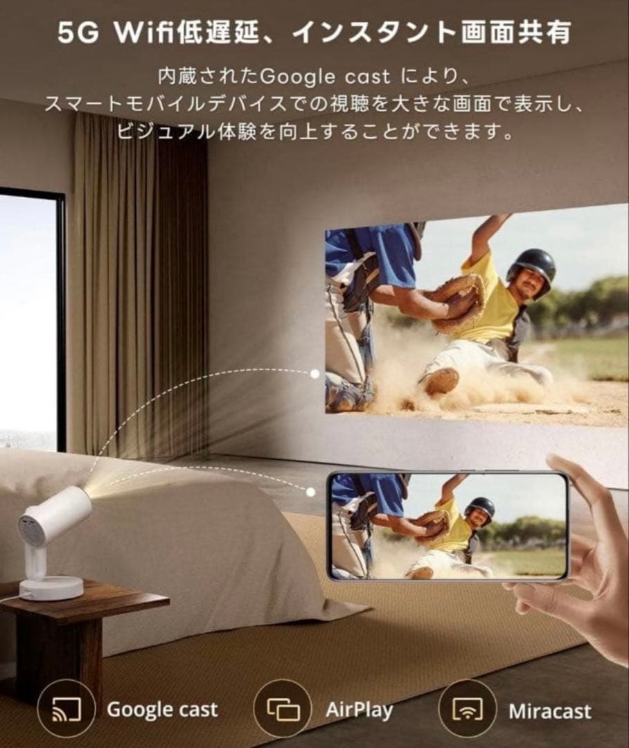 ETOE⭐️プロジェクター Google TV搭載 Netflix公式ライセンス