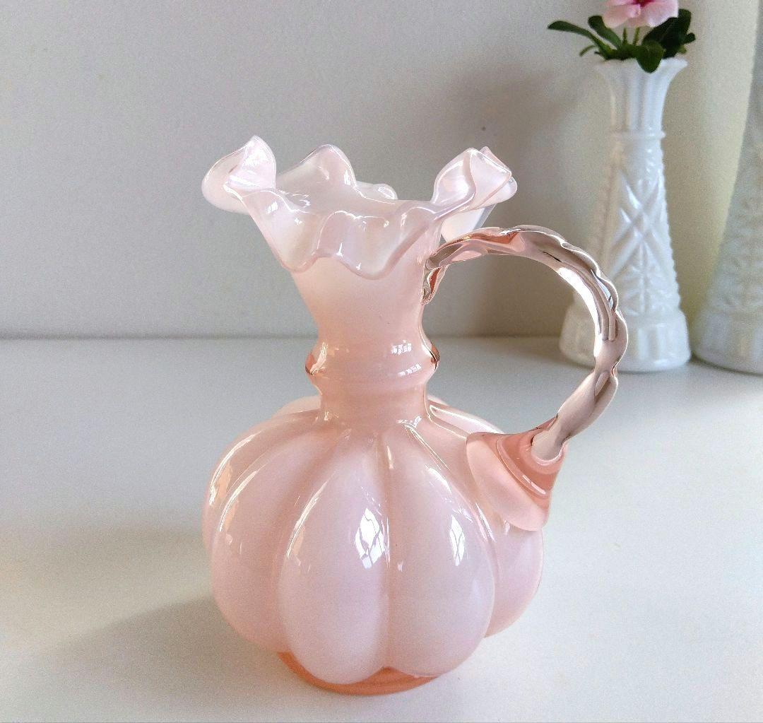 美☆フェントン ピンクフレンチ 花瓶 フリル ピッチャー