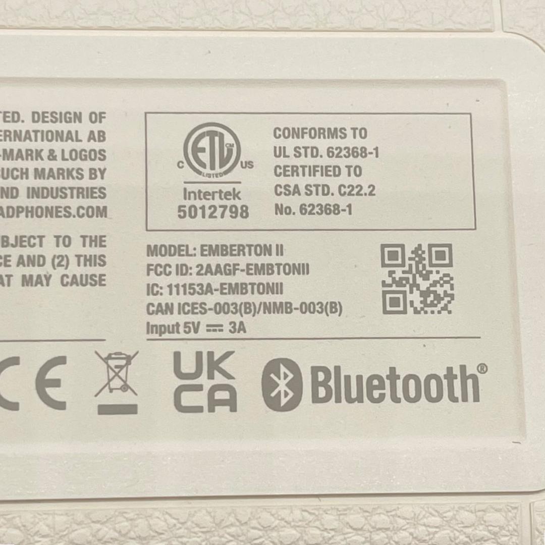 Marshall ポータブル防水スピーカー EmbertonⅡ クリーム