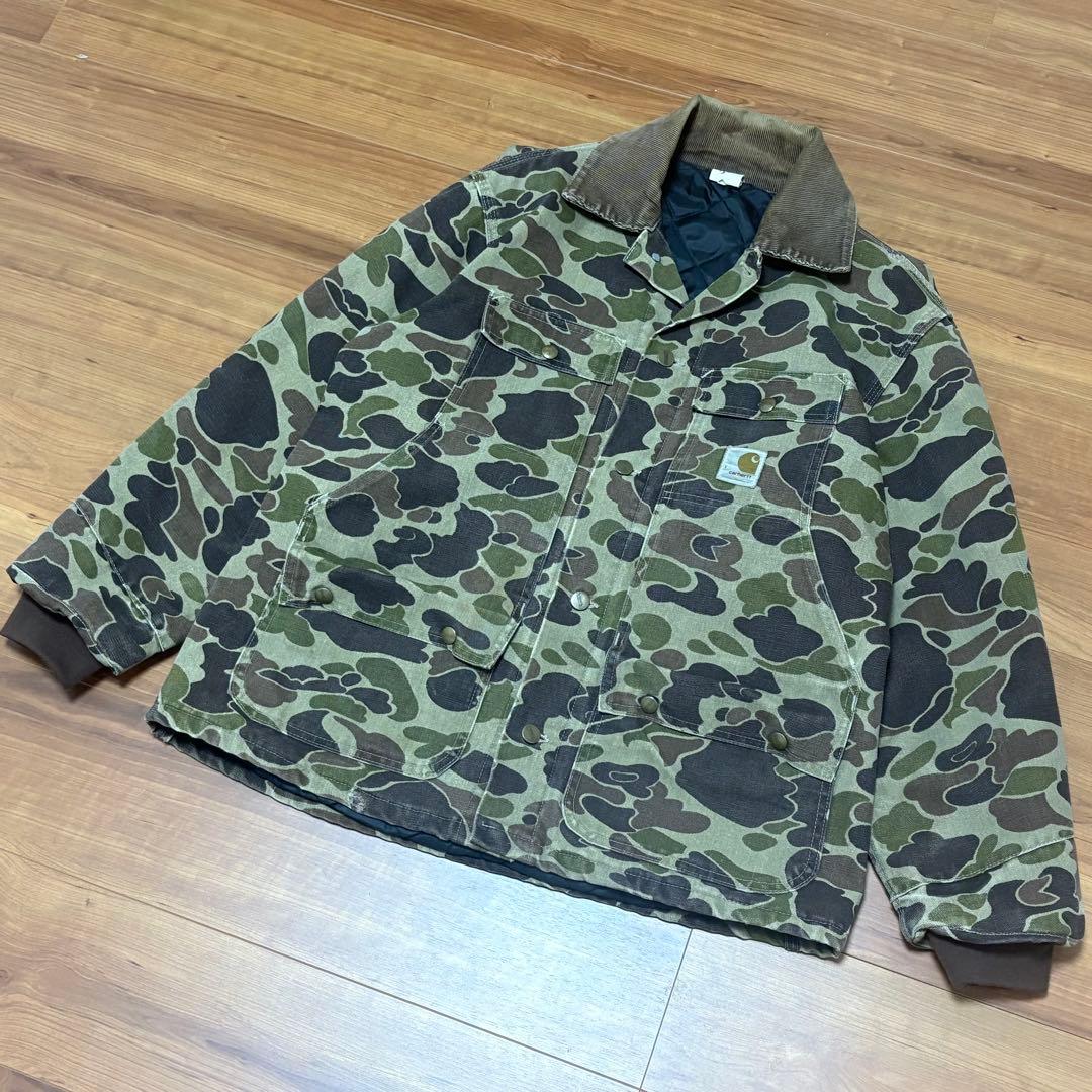 【80's激レア 美品】Carhartt ダックカモ ハンティングジャケット L