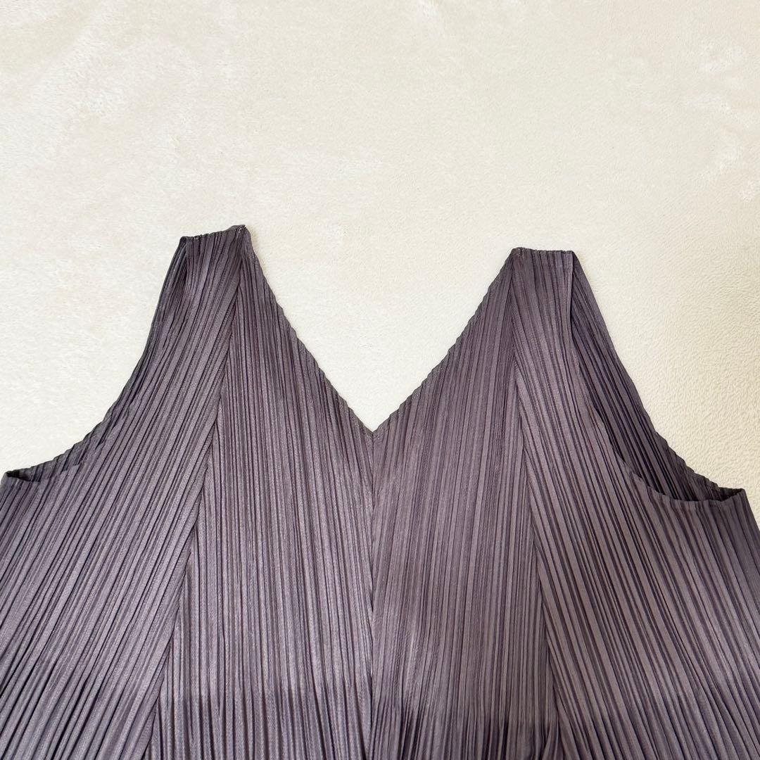 極美品✨PLEATS PLEASE チュニック　変更　斜めプリーツ　グレー