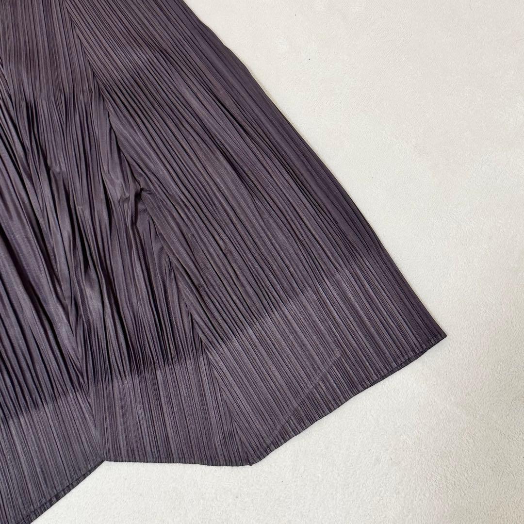 極美品✨PLEATS PLEASE チュニック　変更　斜めプリーツ　グレー
