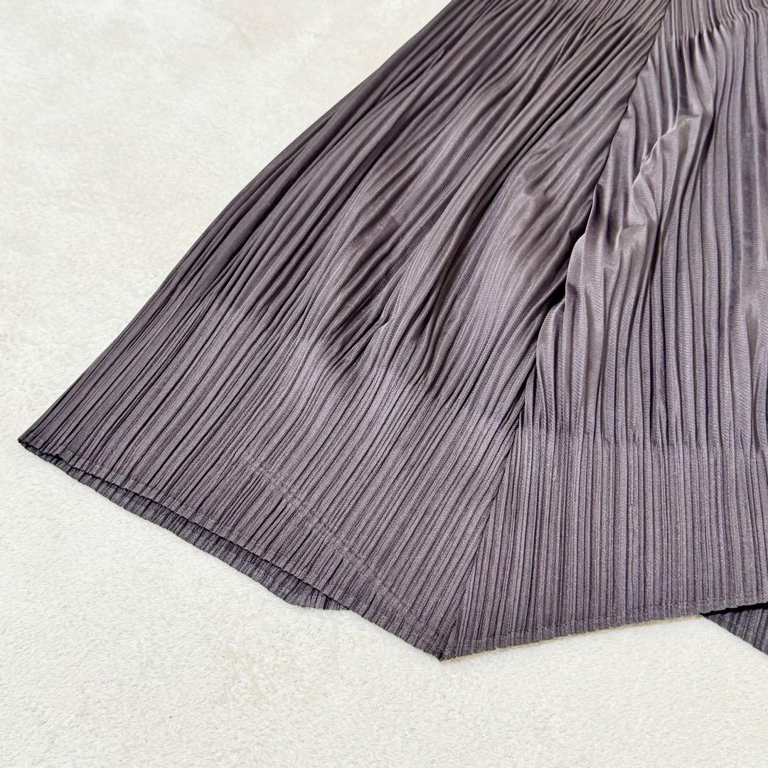 極美品✨PLEATS PLEASE チュニック　変更　斜めプリーツ　グレー