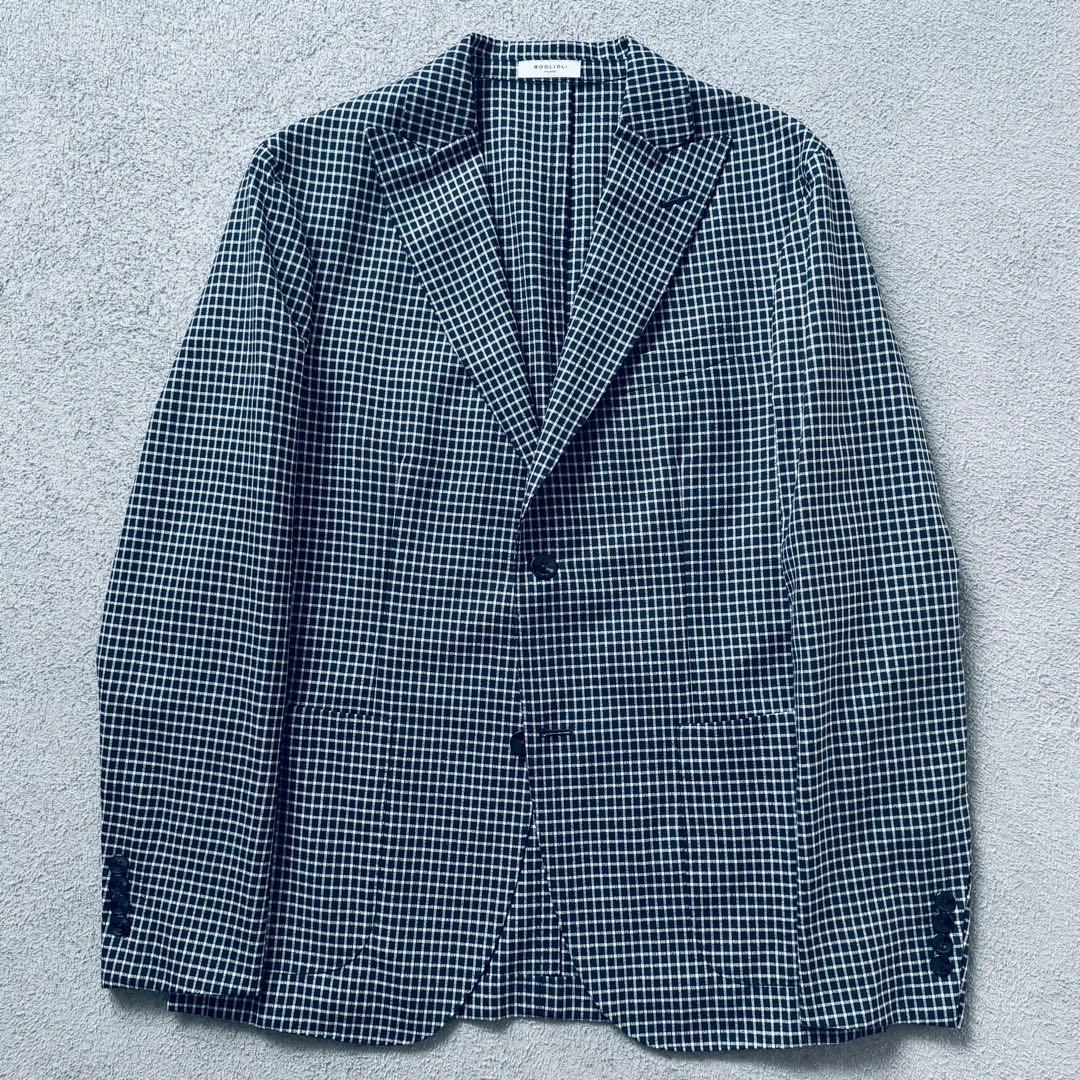未使用級 BOGLIOLI テーラードジャケット K.JACKET シルクウール