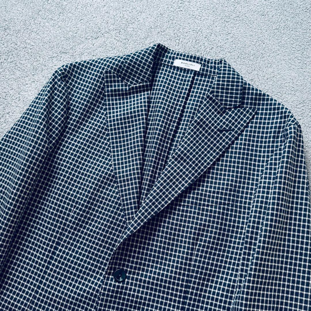 未使用級 BOGLIOLI テーラードジャケット K.JACKET シルクウール