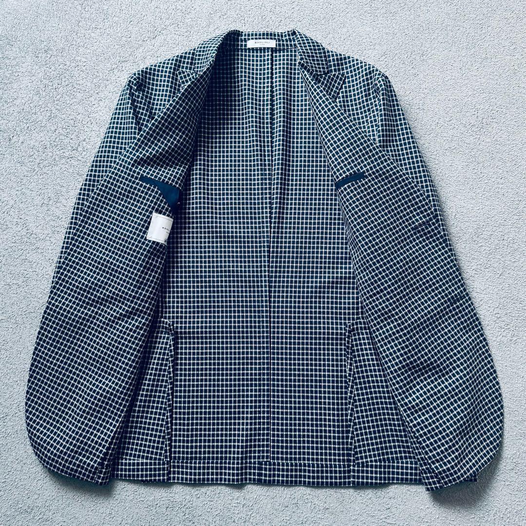 未使用級 BOGLIOLI テーラードジャケット K.JACKET シルクウール