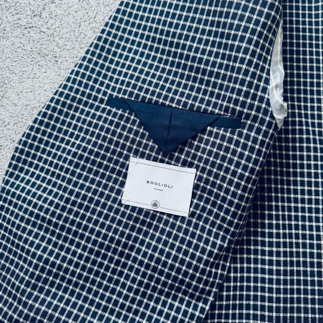 未使用級 BOGLIOLI テーラードジャケット K.JACKET シルクウール