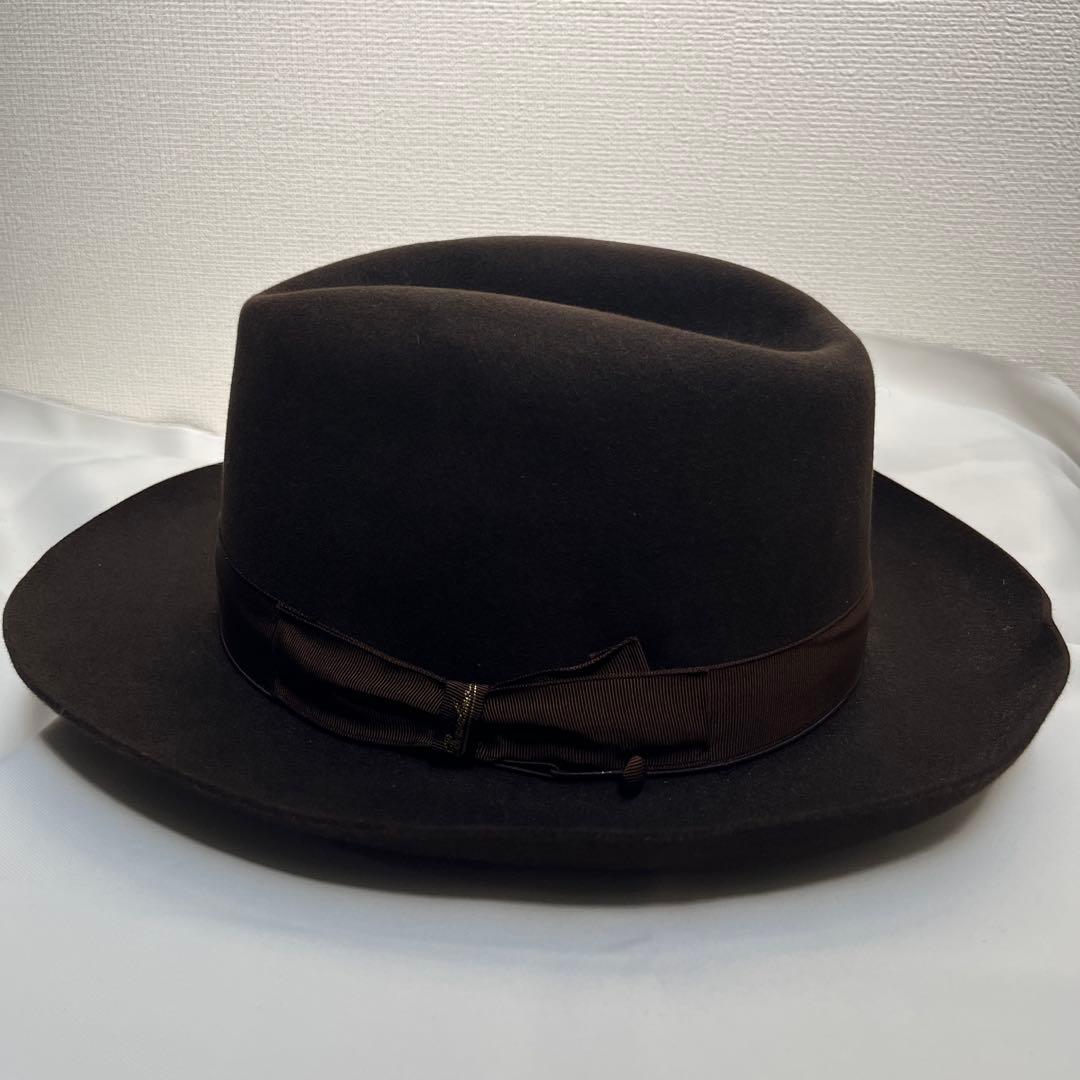 Borsalino 茶色フェルトハット