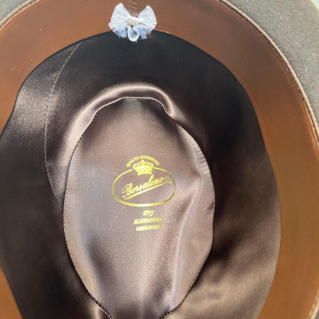 Borsalino 茶色フェルトハット