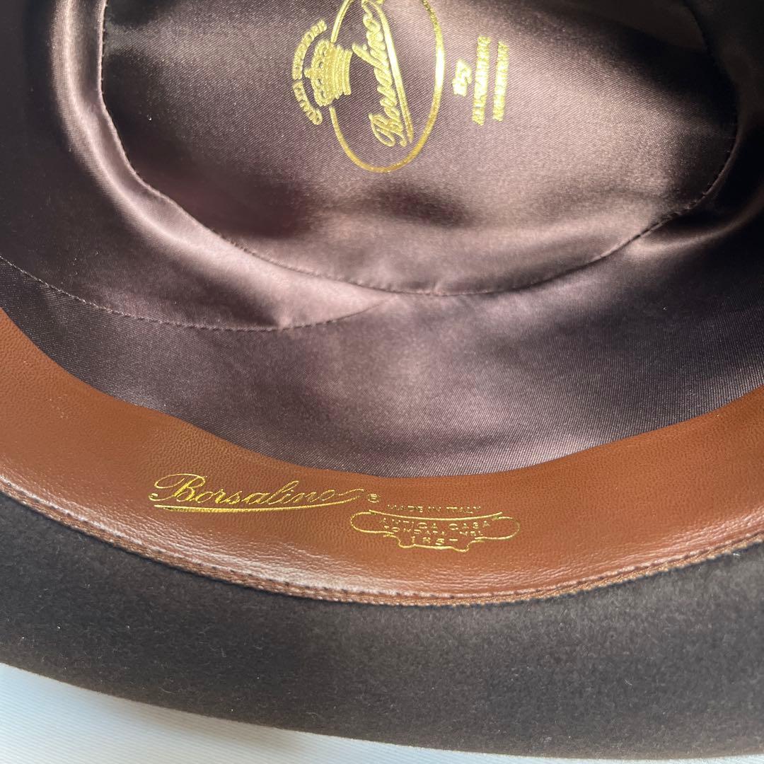 Borsalino 茶色フェルトハット