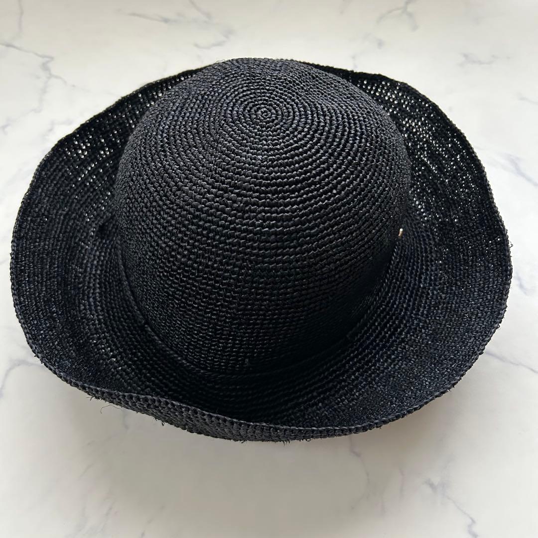 美品 ヘレンカミンスキー 麦わら帽子 ストローハット つば約10cm