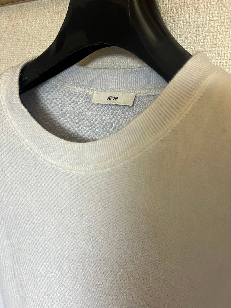 トップス ATON NATURAL DYE URAKE OVERSIZED SWEAT