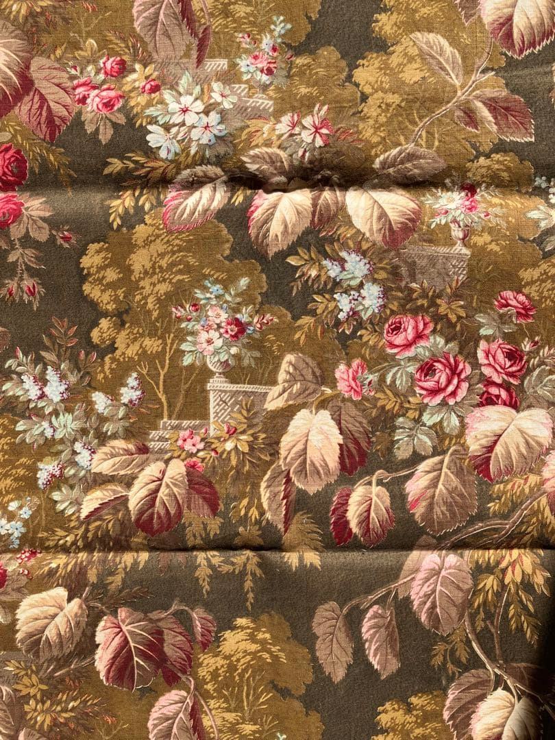 ナポレオン3世の時代　秋色のクロス　フランスアンティーク