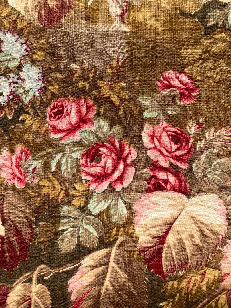 ナポレオン3世の時代　秋色のクロス　フランスアンティーク