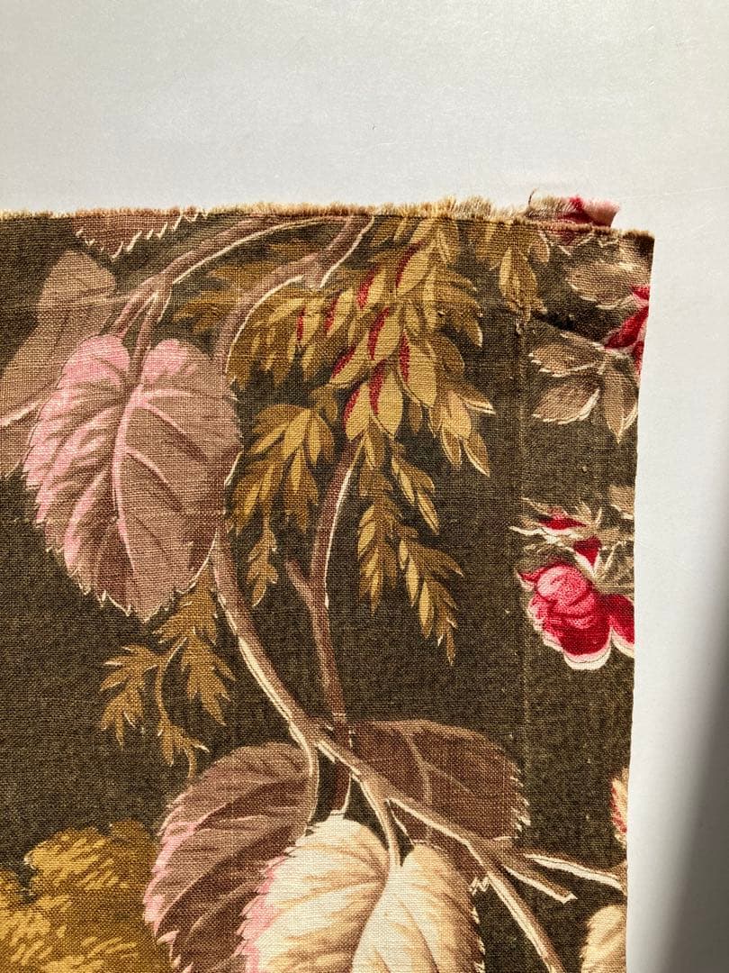 ナポレオン3世の時代　秋色のクロス　フランスアンティーク