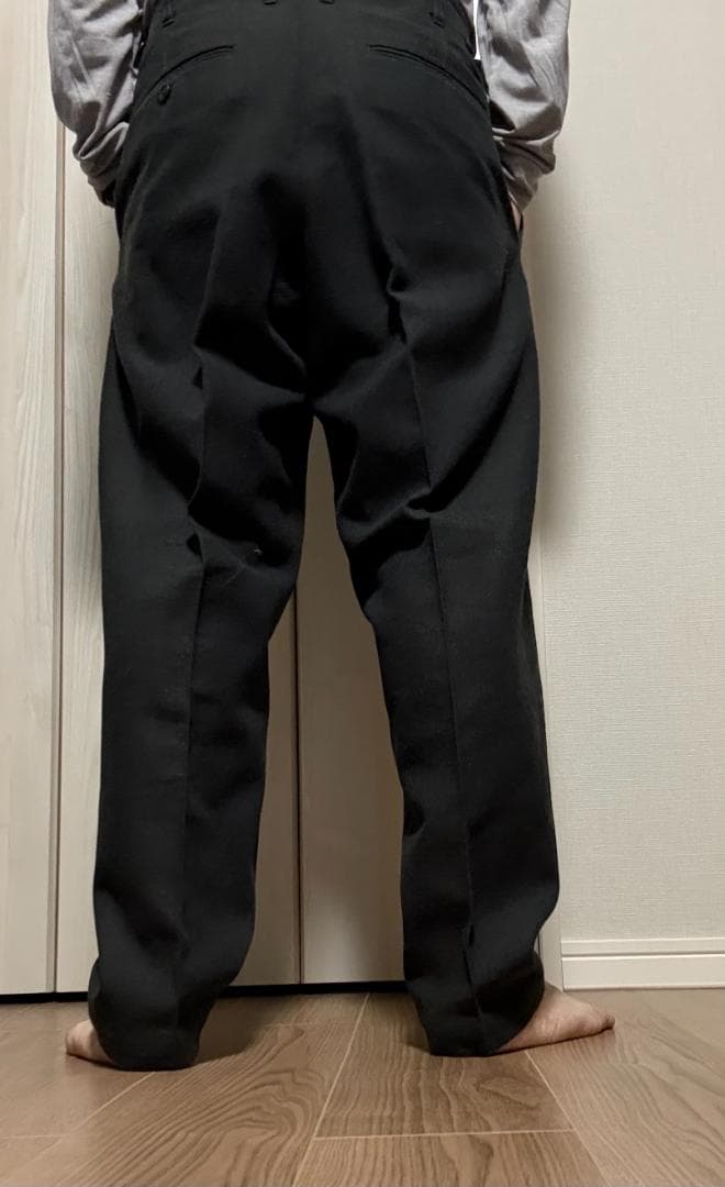 ヘリンボーン テーパードスラックス コットン/ウール J.S ホームステッド