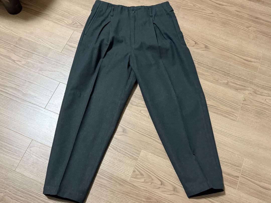 ヘリンボーン テーパードスラックス コットン/ウール J.S ホームステッド