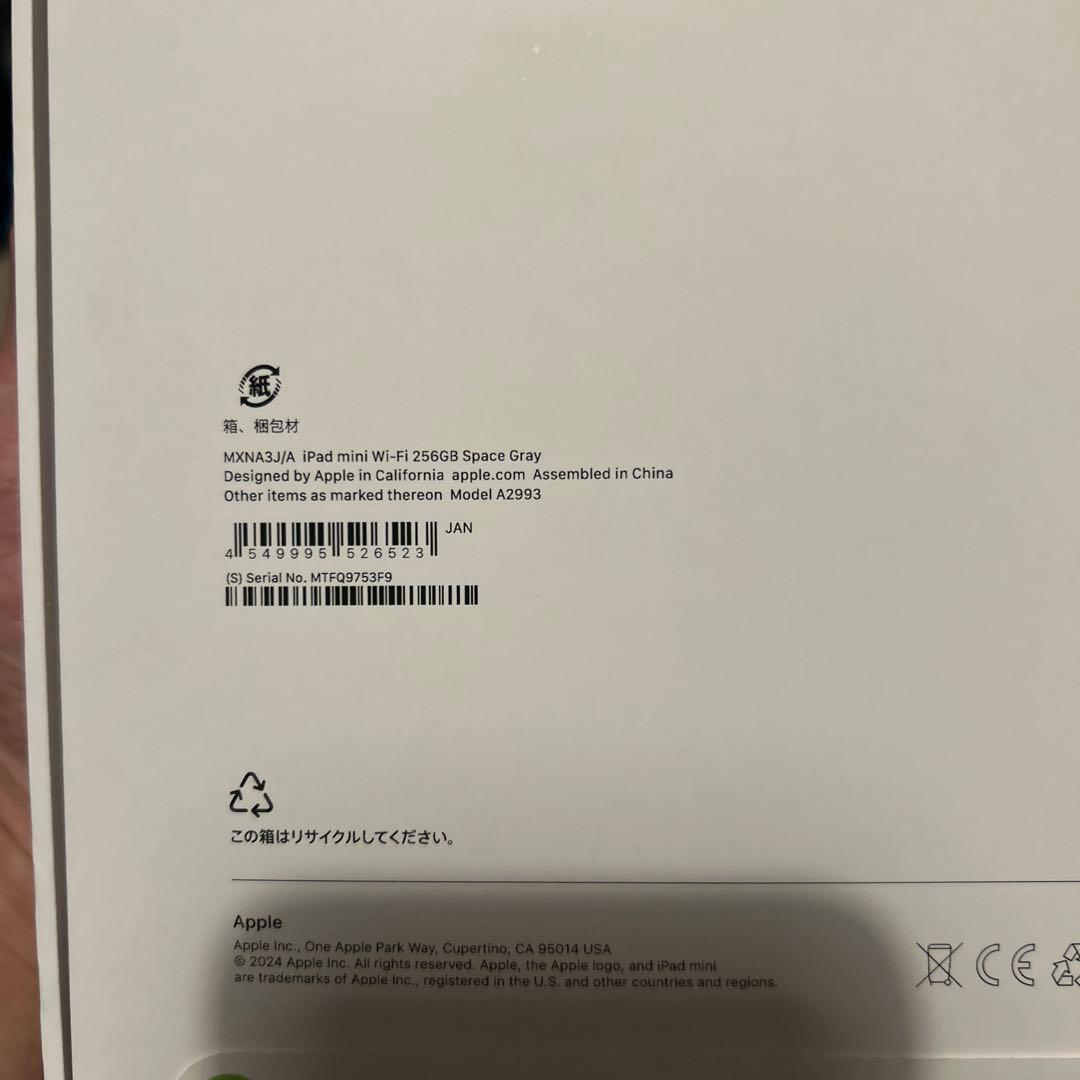 iPad mini Wi-Fi 256GB スペースグレー ペンセット品