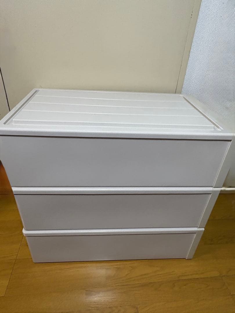 Fits 衣装ケース 幅44cm 奥行74cm 高さ23cm 日本製　3個セット