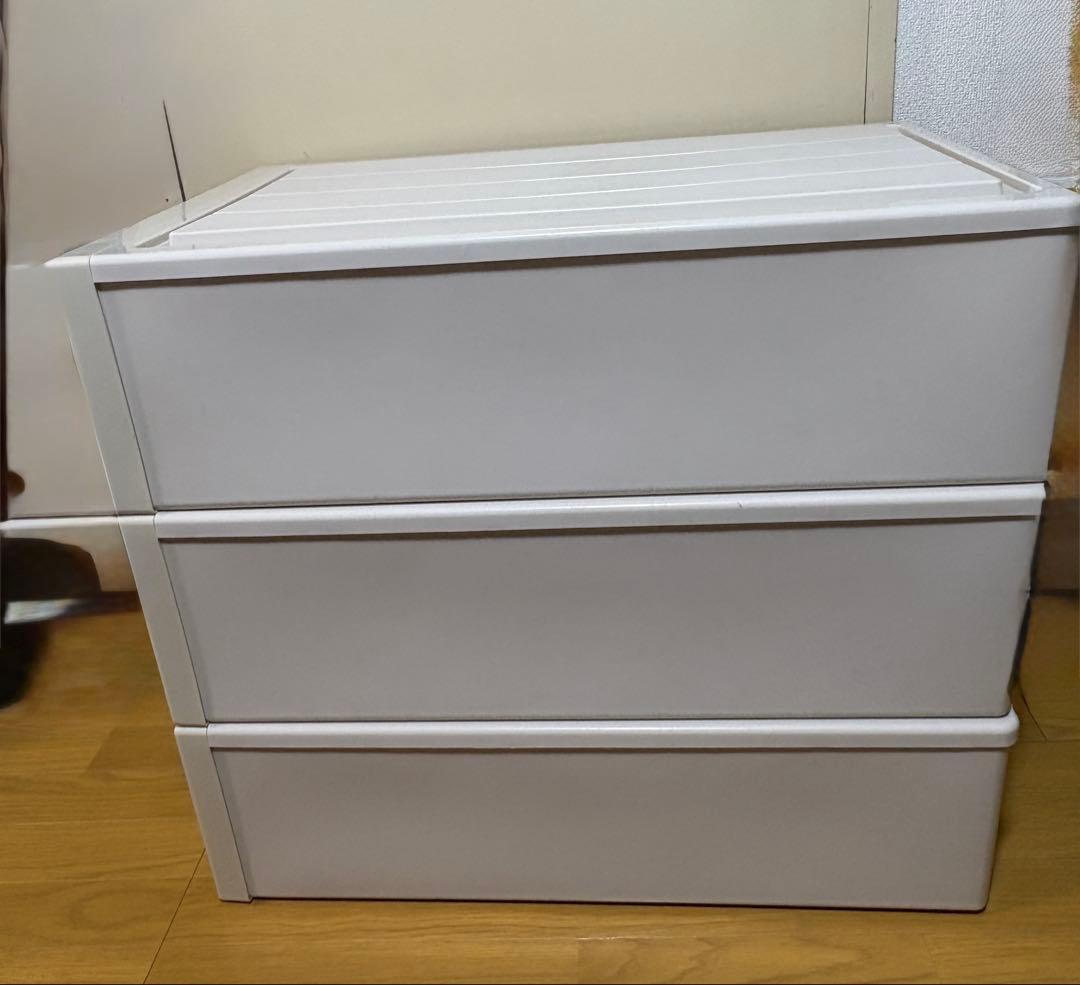 Fits 衣装ケース 幅44cm 奥行74cm 高さ23cm 日本製　3個セット