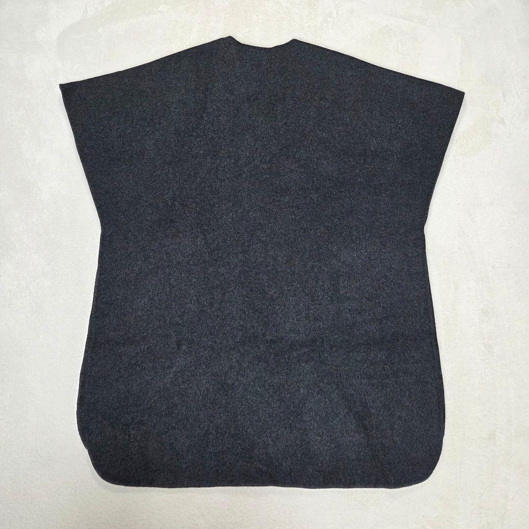 [極美品]Heve モモンガリバーポンチョ FREESIZE チャコールグレー