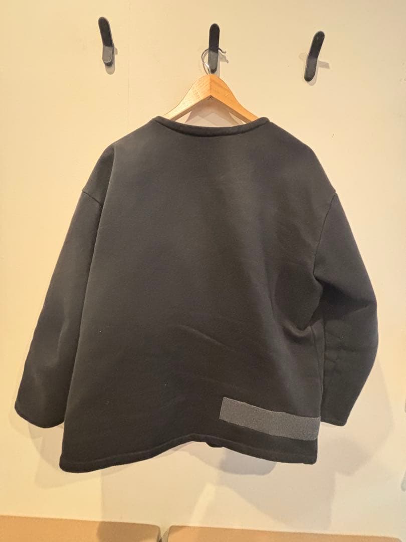 PRADA プラダ ノーカラー パデッドジャケット ブラック　年代07