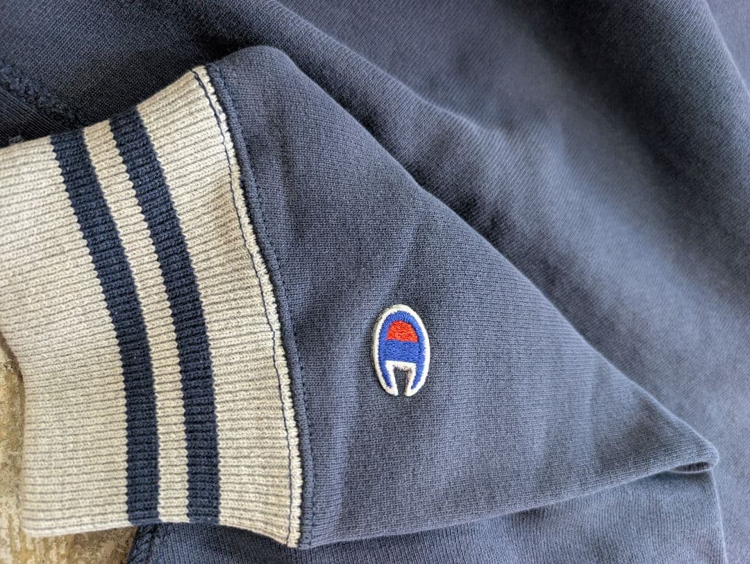 格安　90s Champion リバースウィーブ ラインリブ スウェット