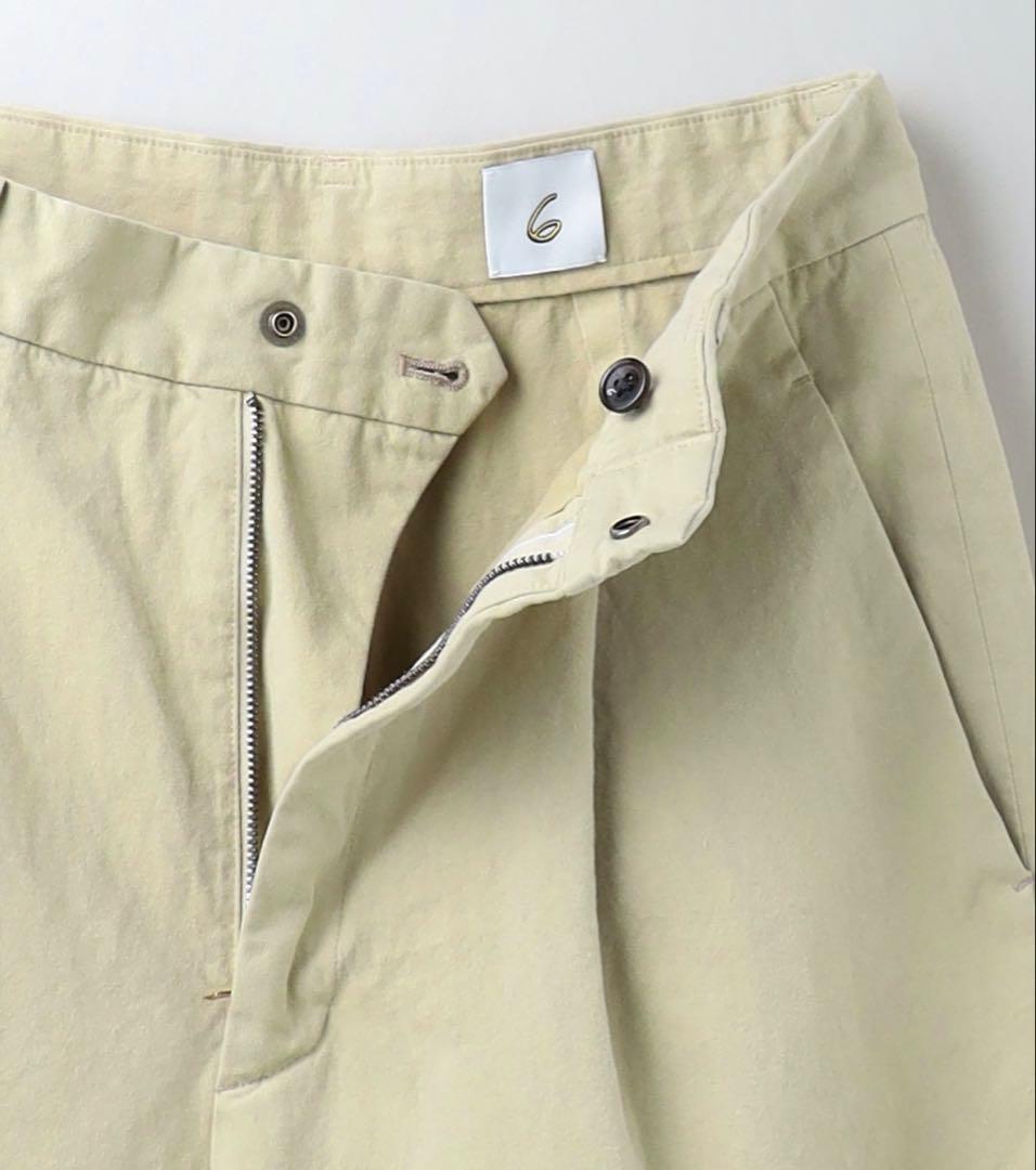 ＜6(ROKU)＞コットン チノ ワイド パンツ 34 新品