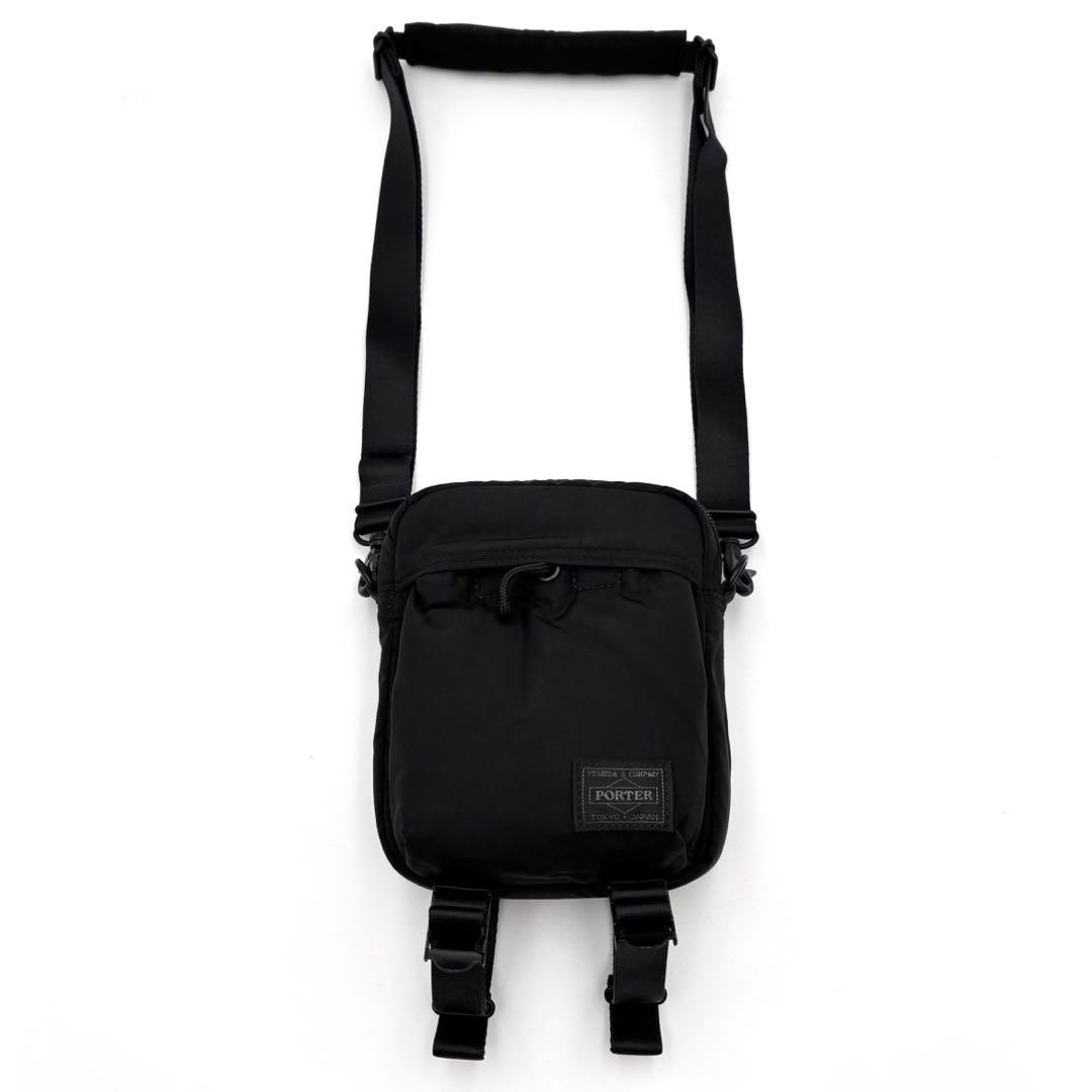 ポーター センシズ ヴァーティカル ショルダーバッグ 黒 ナイロン 男女兼用