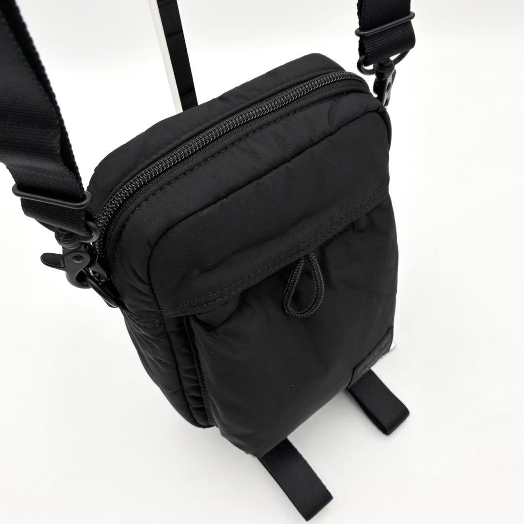 ポーター センシズ ヴァーティカル ショルダーバッグ 黒 ナイロン 男女兼用