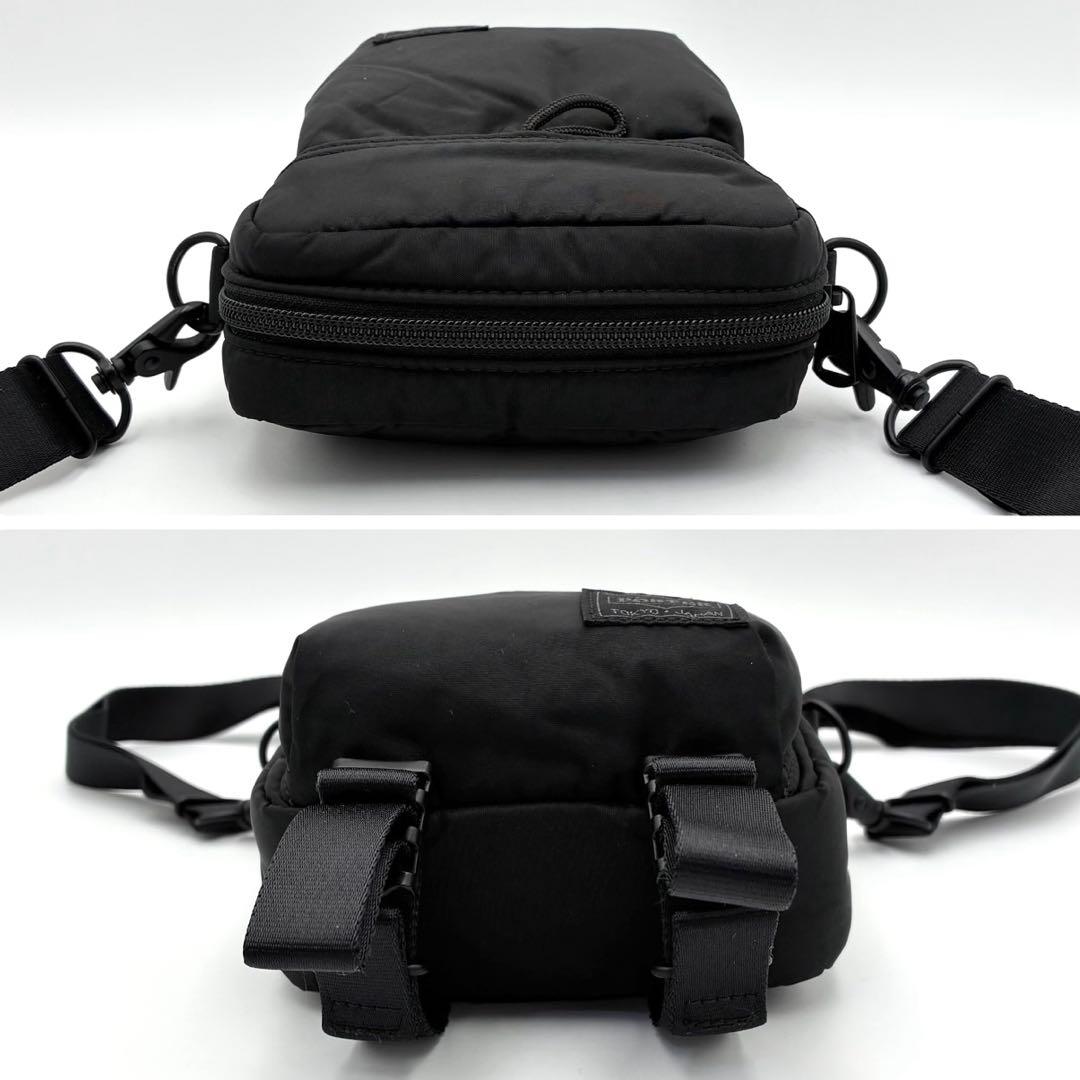 ポーター センシズ ヴァーティカル ショルダーバッグ 黒 ナイロン 男女兼用