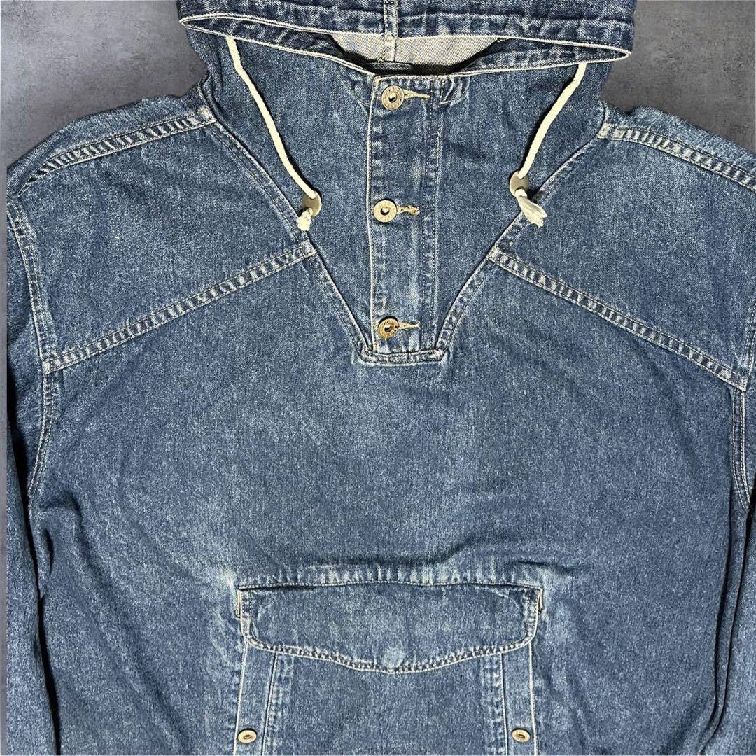 90s デニム プルオーバー アノラック パーカー ほぼGAP ヴィンテージ