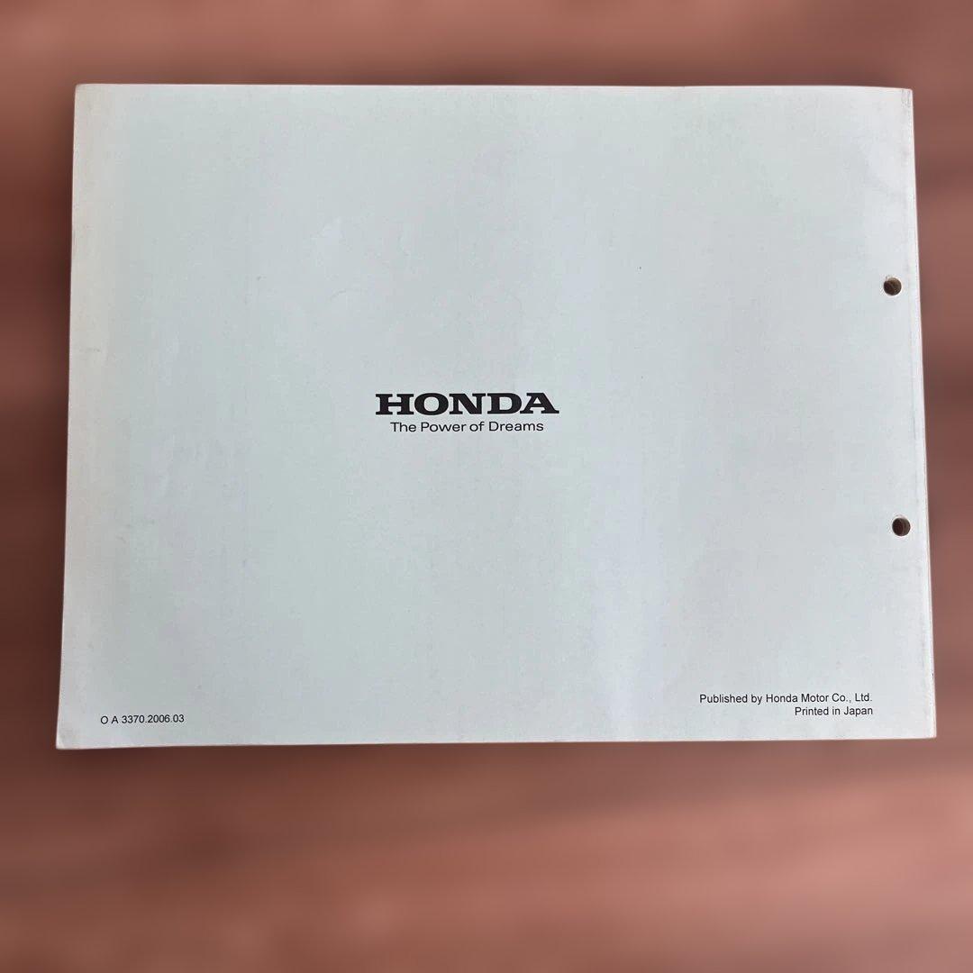 HONDA フュージョンサービスマニュアルとパーツリスト